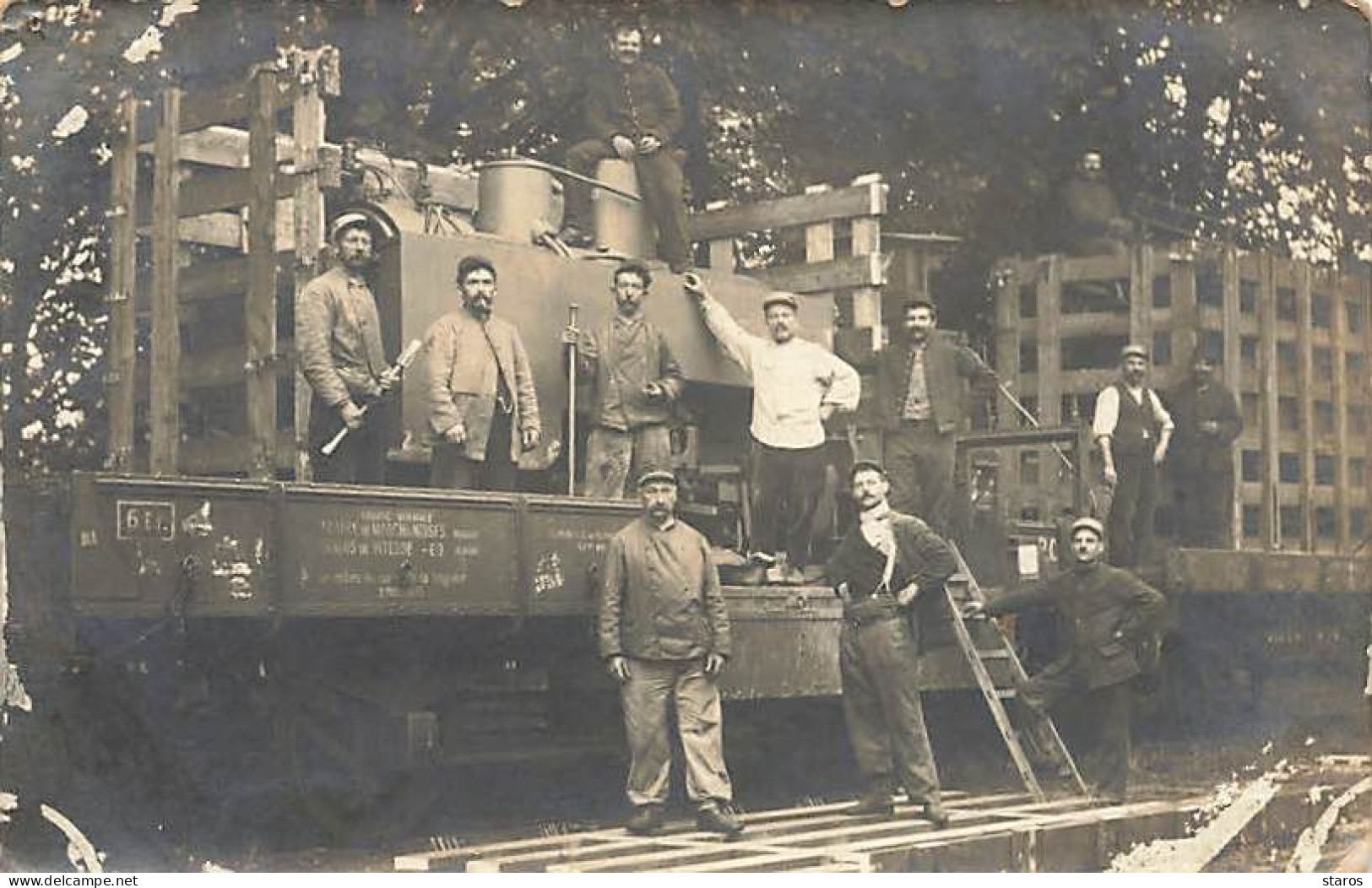 BRY SUR MARNE - Carte-Photo - Train De Marchandises Avec Des Machines Anglaises - Bry Sur Marne