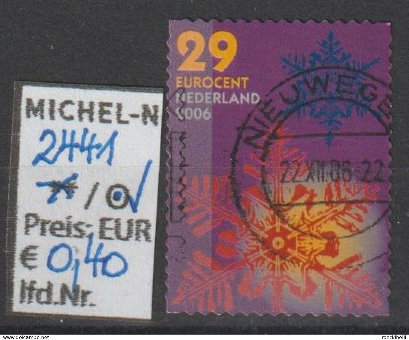 2006 - NIEDERLANDE - SM "Dez.marken - " 0,29 € Mehrf. - S.Scan  (2441o Nl) - Oblitérés