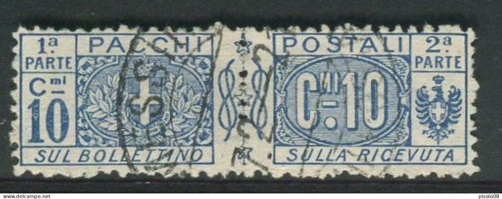 REGNO 1914-22 PACCHI POSTALI 10 C.USATO - Postpaketten