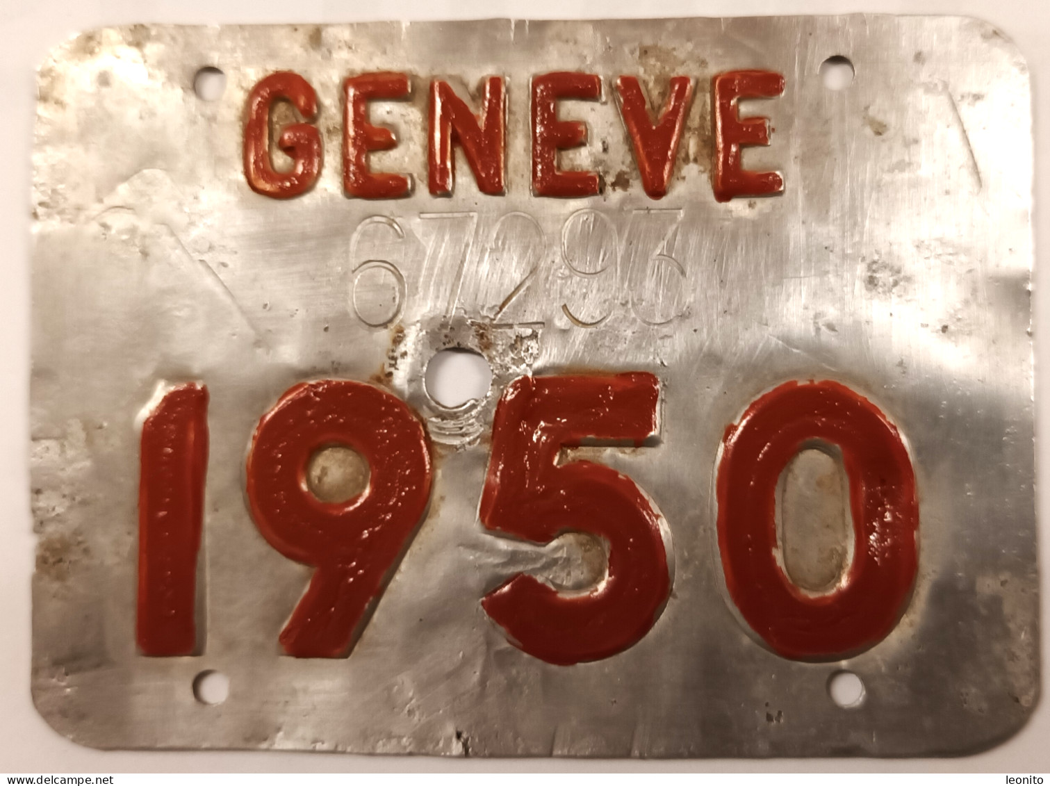 Velonummer Genf Genève GE 50 - Nummerplaten