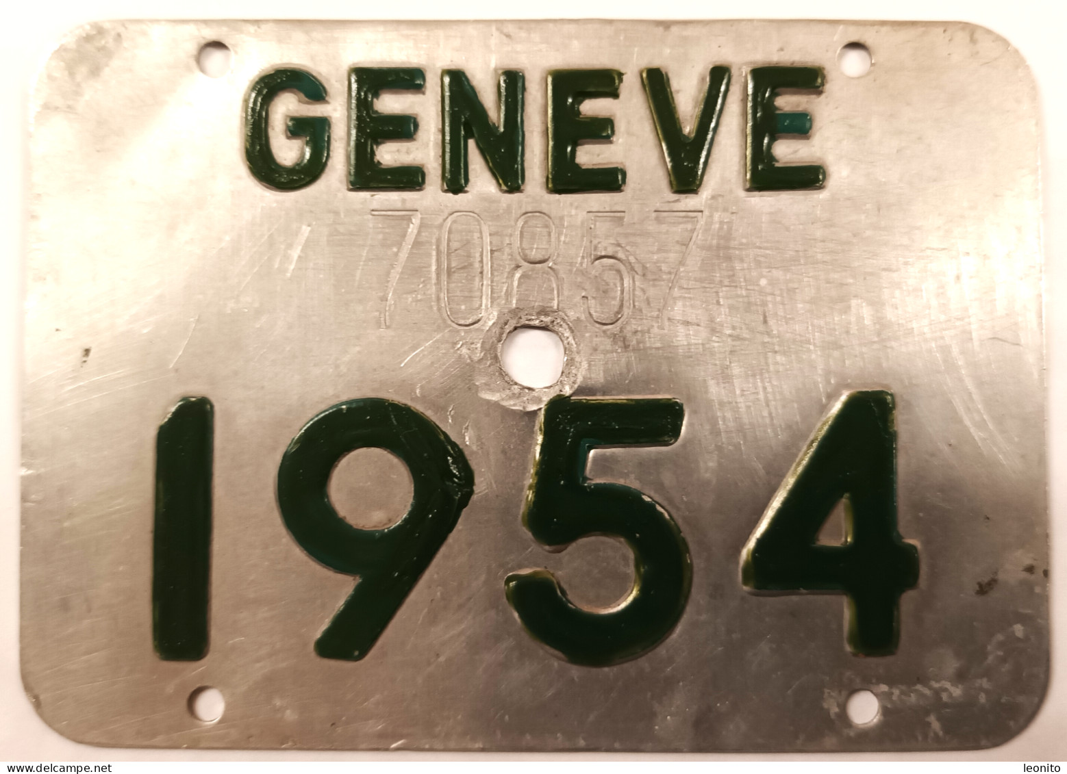 Velonummer Genf Genève GE 54 - Kennzeichen & Nummernschilder