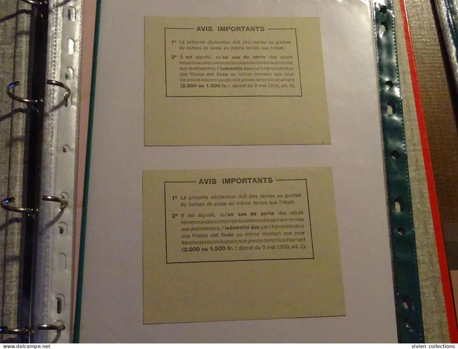 France Cours D'instruction Pratique Orléans 1954 Bordereau Déclaration Et Dépôt Contre Remboursement Elbeuf Et Montargis - Cursussen