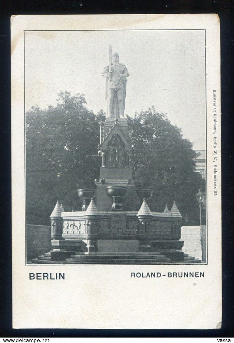 1900  / 1905 - BERLIN - ROLAND BRUNNEN - Early PPC. Ed. Kaufmann .Allemagne - Mitte