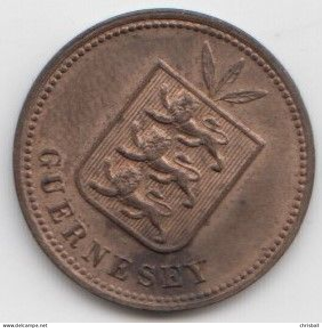 Guernsey Coin 2 Double 1899 - Condition Extra Fine - Guernsey