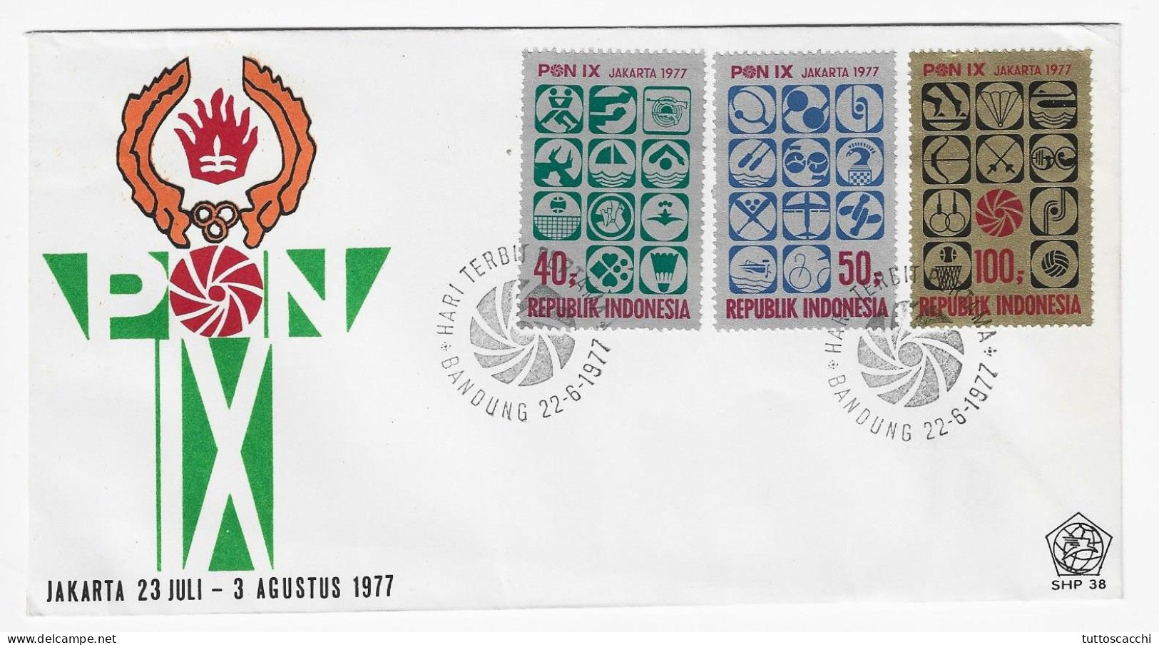 CHESS FDC Indonesia 1977 - Schach