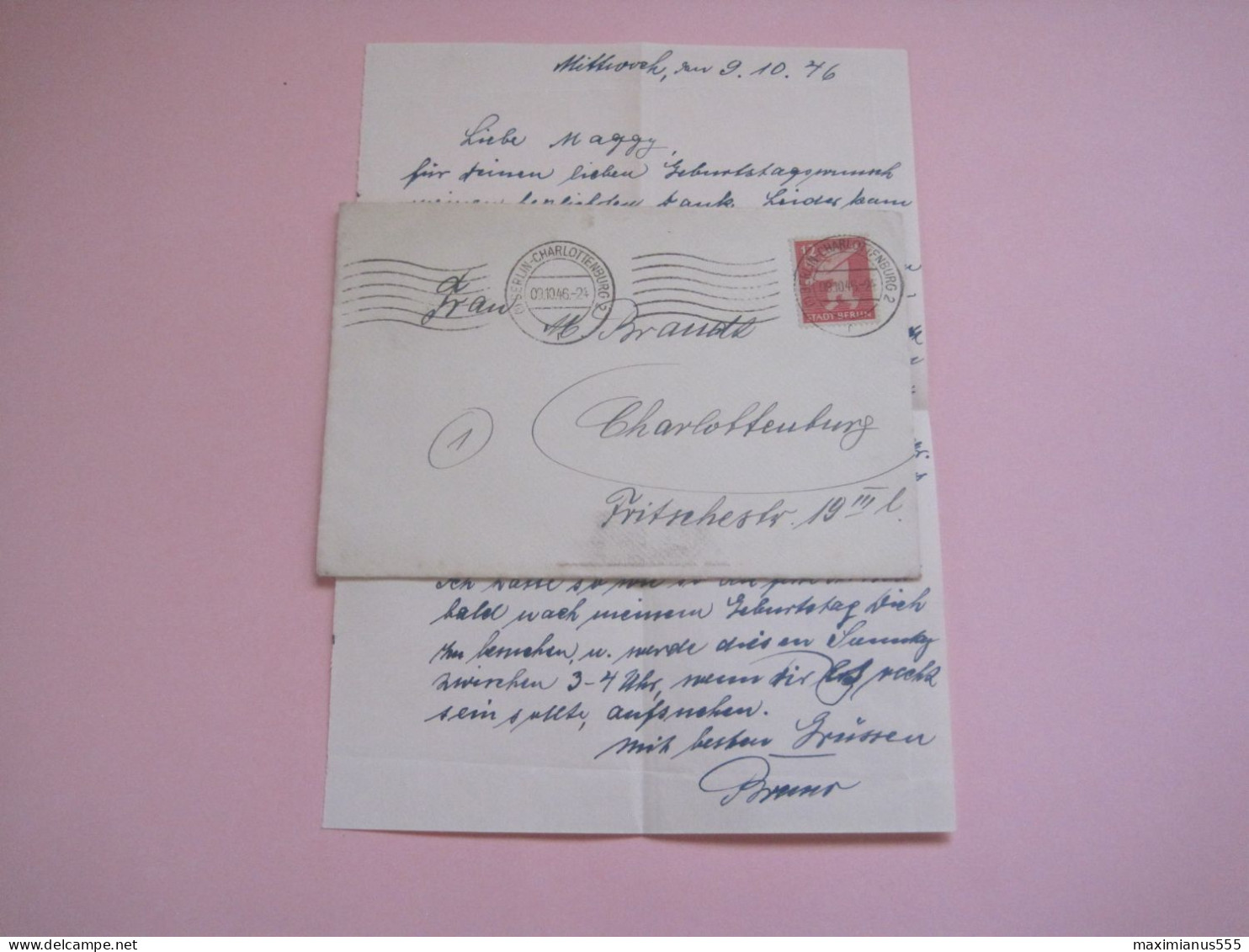 Germany Letter Sent To Germany 1946 - Used Stamps