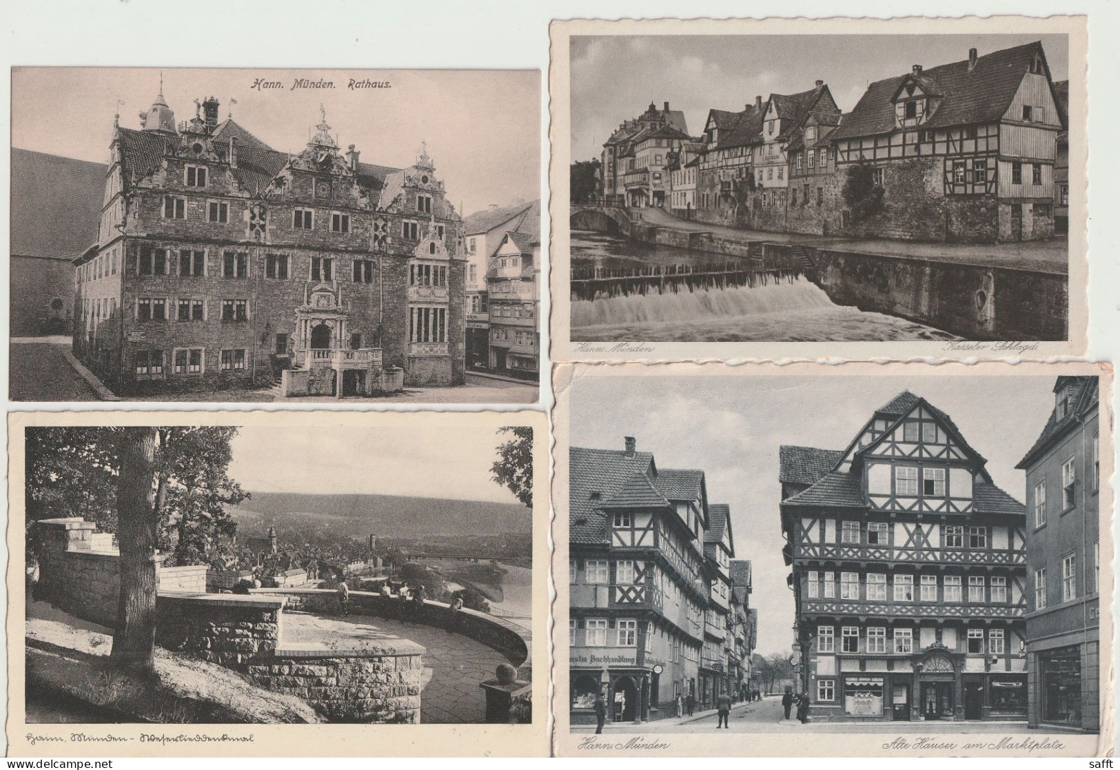 Lot Mit 8 Alten Ansichtskarten Hann. Münden Vor 1945, Weserstein, Rathaus, Schlagd U.a. - Hannoversch Muenden