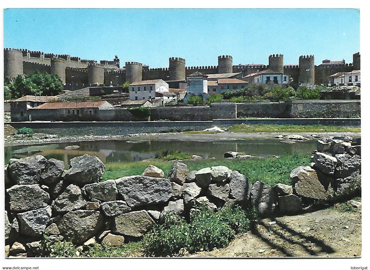 RIO ADAJA Y MURALLAS / ADAJA RIVER AND WALLS.-  AVILA.- ( ESPAÑA). - Ávila