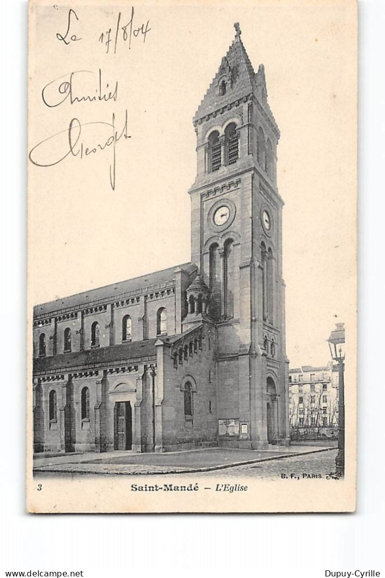 SAINT MANDE - L'Eglise - Très Bon état - Saint Mande