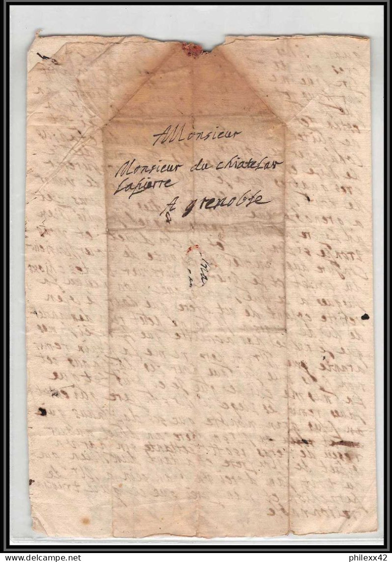 2382 Marque Postale 16/11/1661 Baron De Lapierre Grenoble Isère 17 ème Siècle LAC Lettre Cover France - ....-1700: Voorlopers