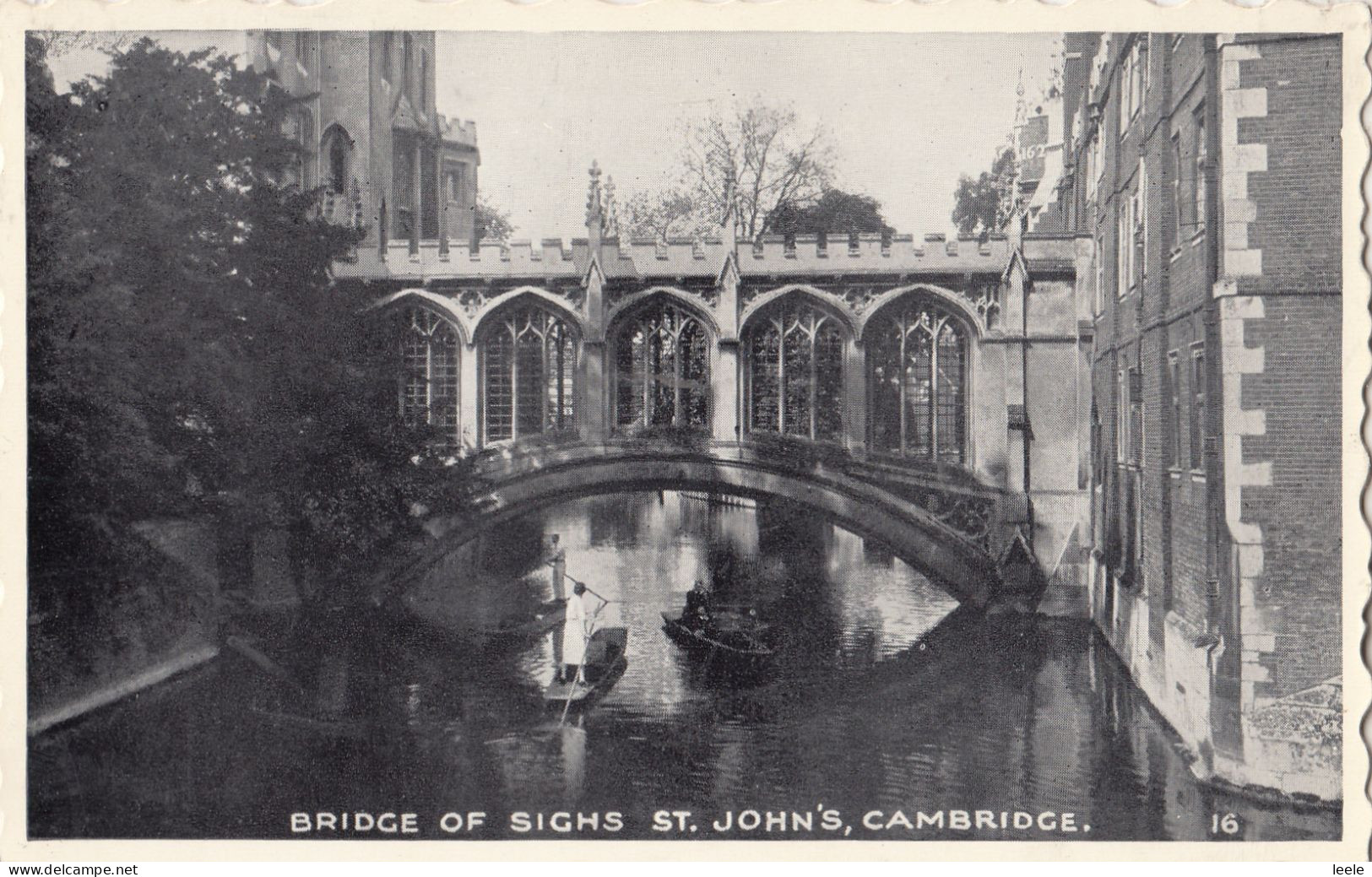 E25. Vintage Postcard.  Bridge Of Sighs. St. John's, Cambridge. - Cambridge