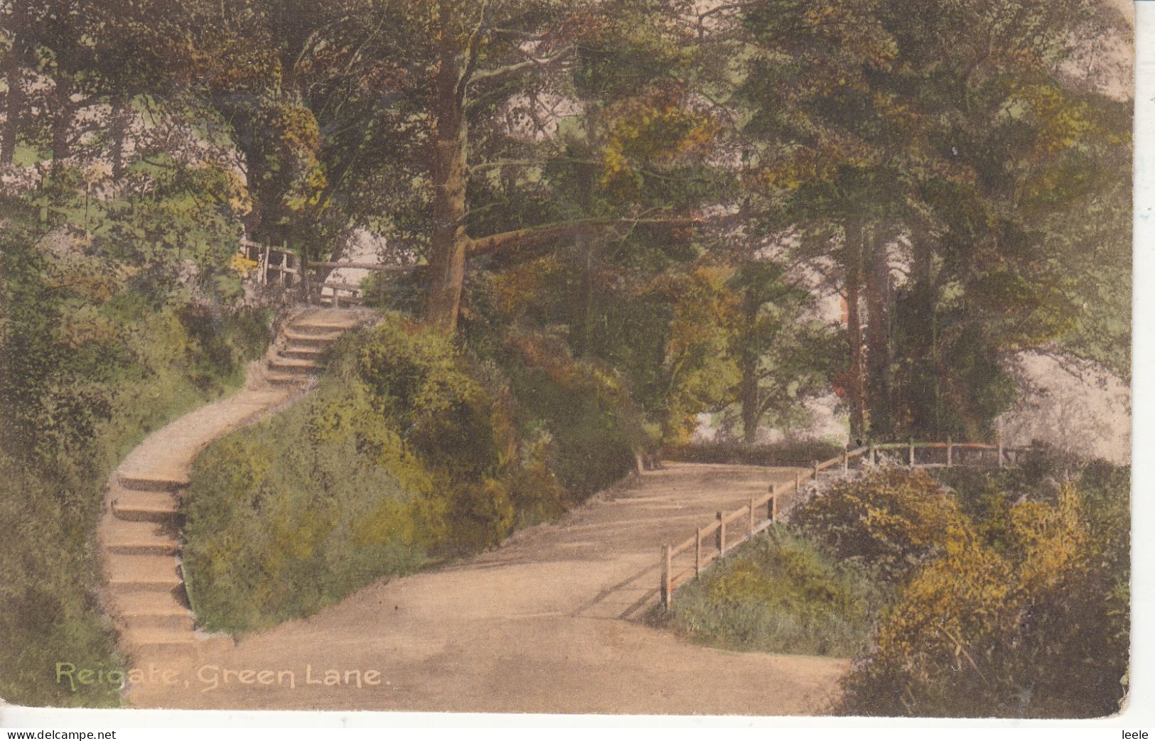 E65. Vintage Postcard. Green Lane, Reigate, Surrey - Surrey