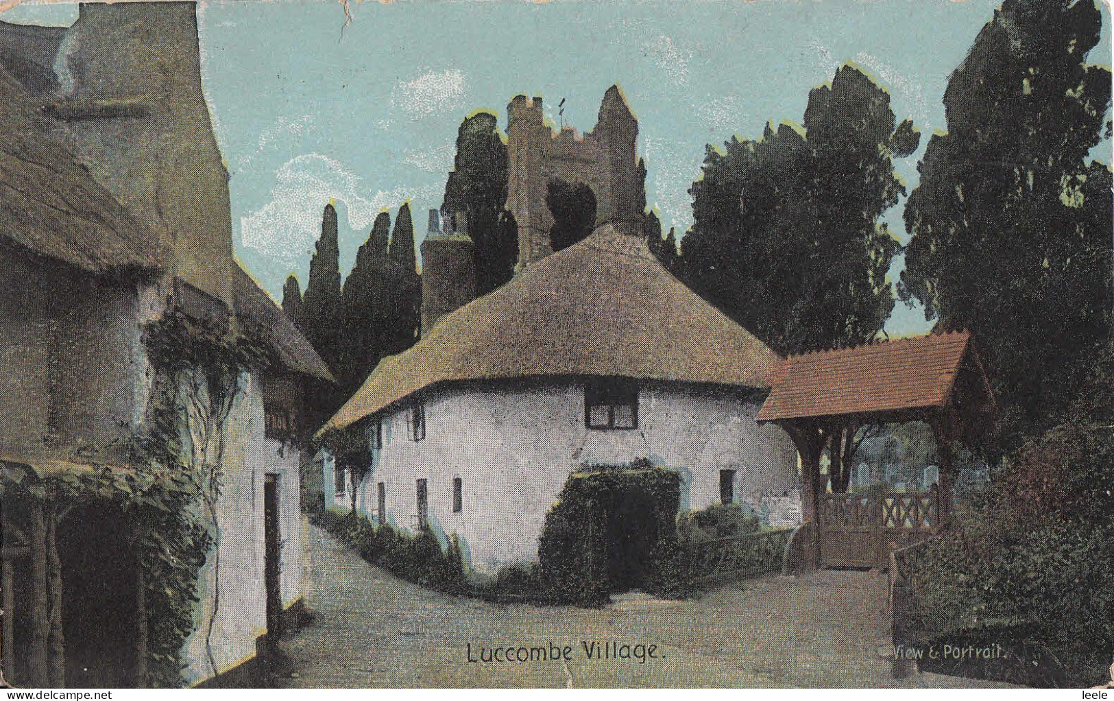 E02. Vintage Shureys Postcard. Luccombe Village, Somerset - Sonstige & Ohne Zuordnung