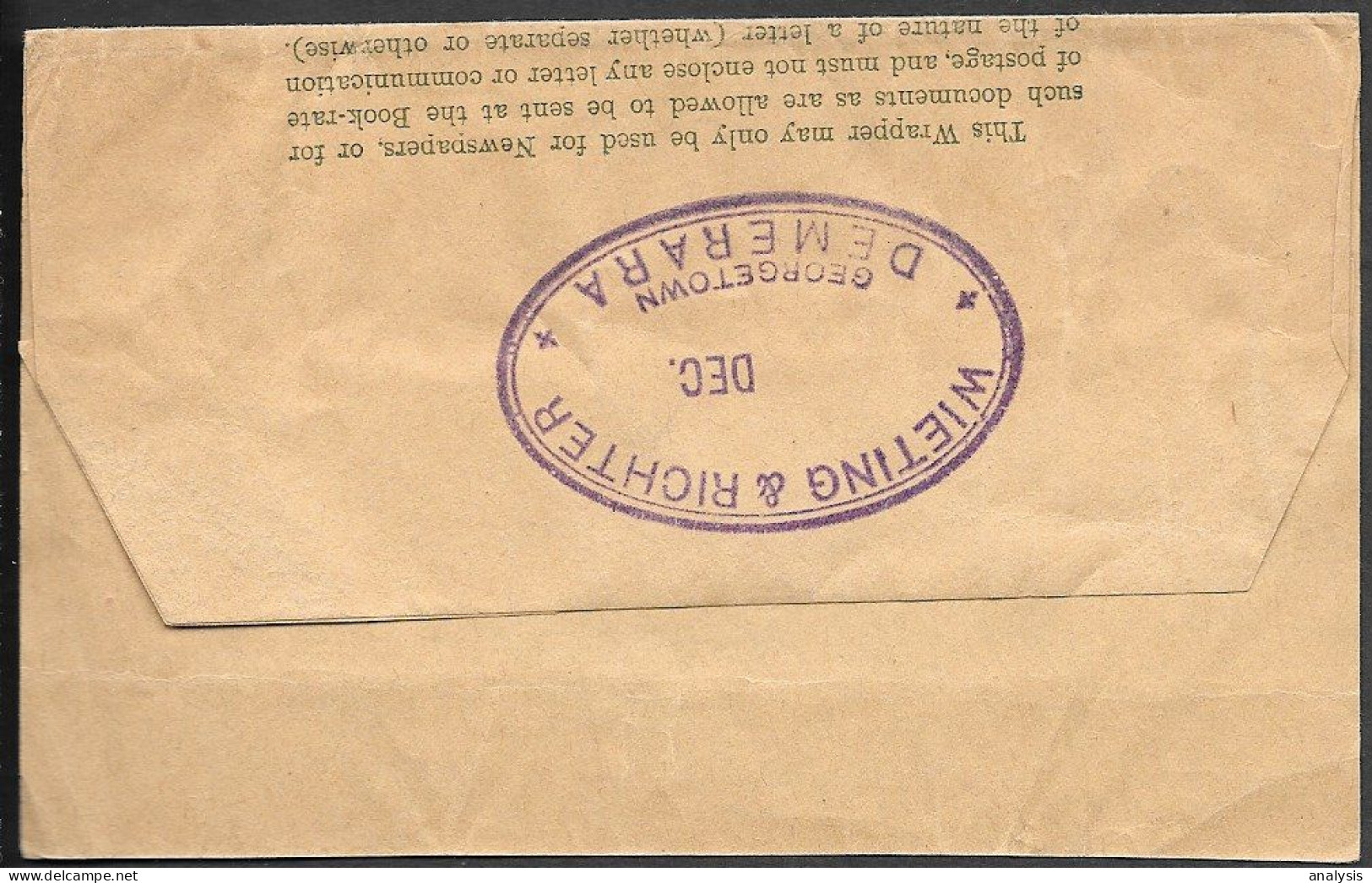 British Guiana 1c Newspaper Wrapper Mailed To Germany 1903 - Guyana Britannica (...-1966)