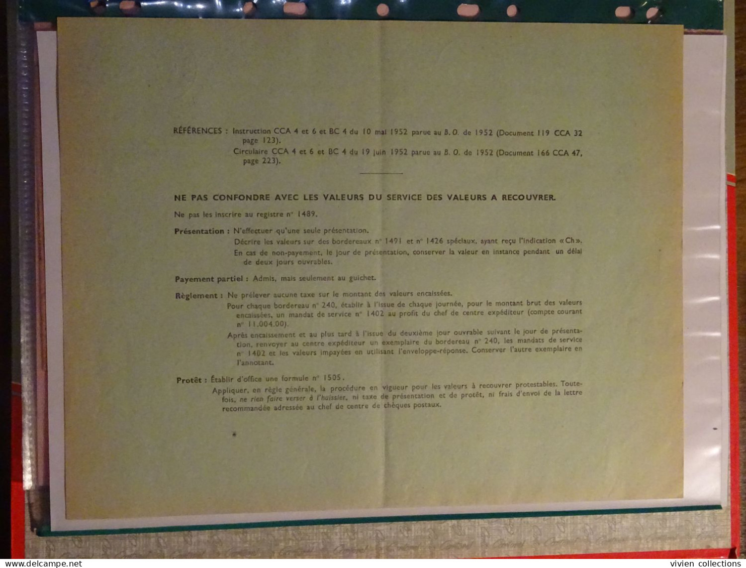 France Cours Centre D'instruction Orléans 1954 Bordereau, Chèque Et Mandat De Service Pour Limoges Chèques Postaux - Corsi Di Istruzione