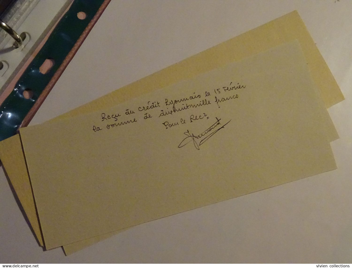 France cours centre d'instruction Orléans 1954 bordereau, chèque et mandat de service pour Limoges chèques postaux