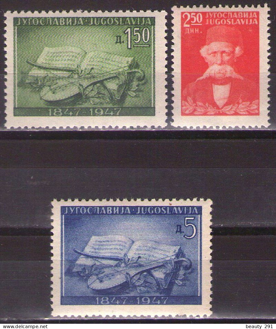 Yugoslavia 1947 Vuk Stefanovic Karadzic, Mi 533-535 - MNH**VF - Unused Stamps