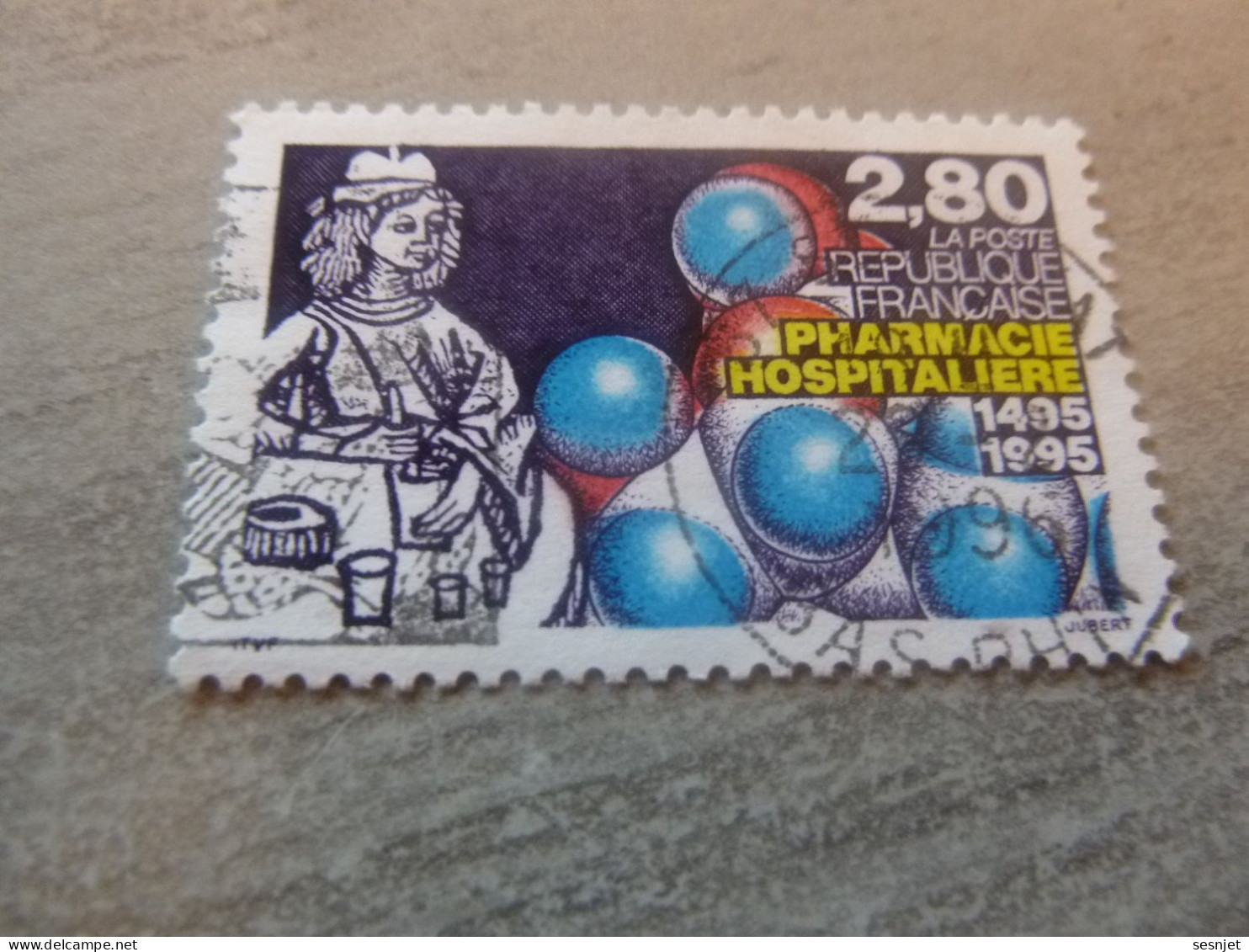 500ème Anniversaire De La Pharmacie Hospitalière - 2f.80 - Yt 2968 - Multicolore - Oblitéré - Année 1995 - - Oblitérés