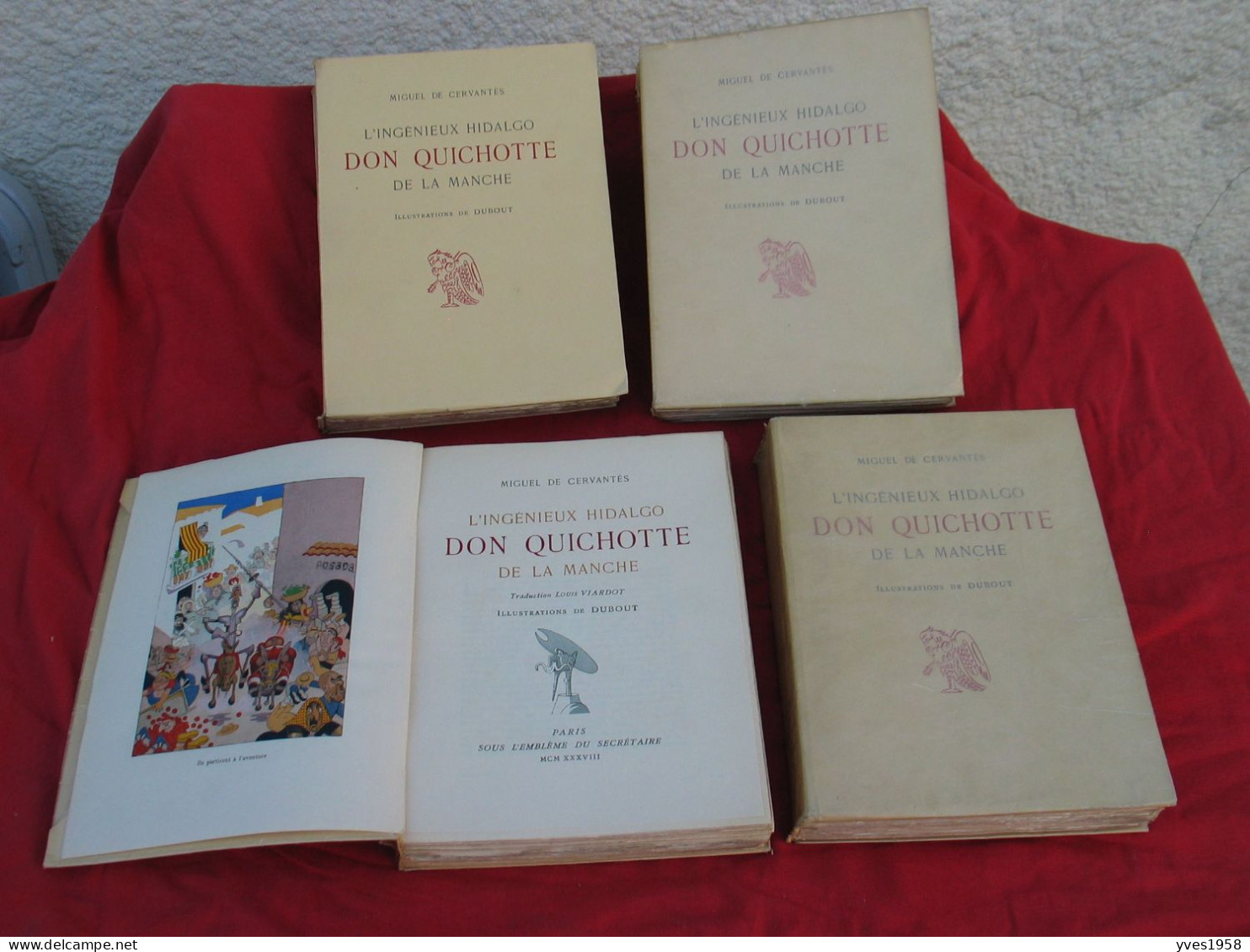 DUBOUT - CERVANTES - 1938 . Don Quichotte De La Manche , Complet 4/4 . - 1901-1940