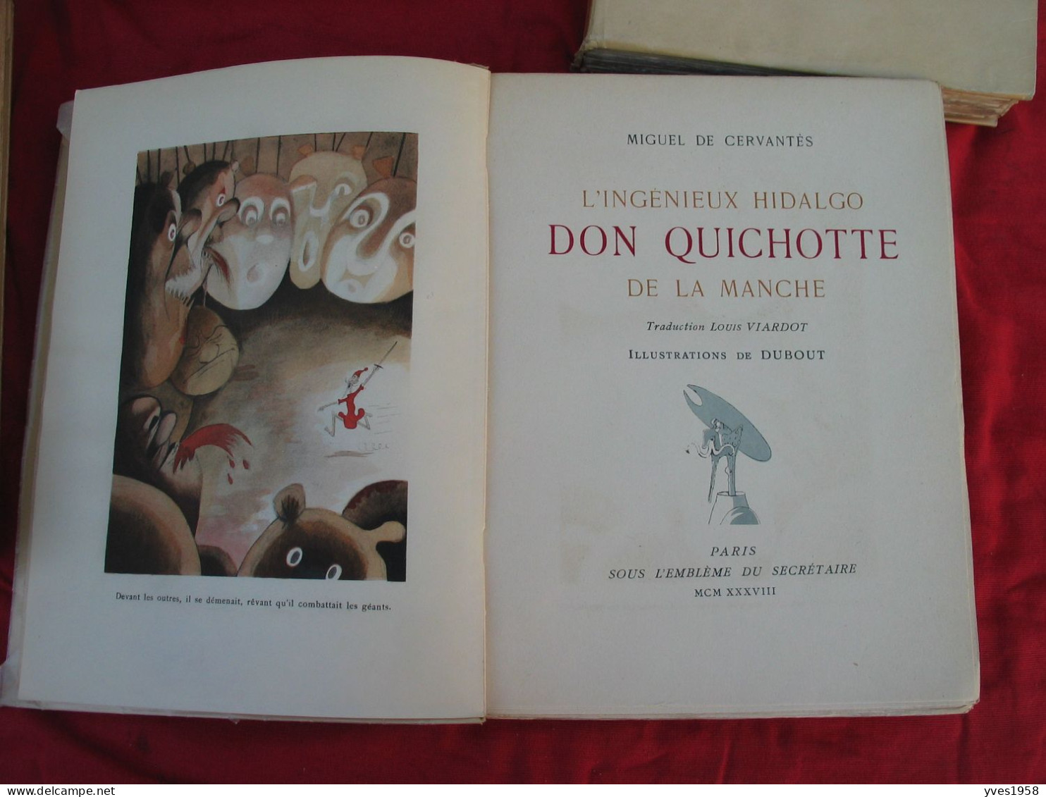 DUBOUT - CERVANTES - 1938 . Don Quichotte De La Manche , Complet 4/4 . - 1901-1940