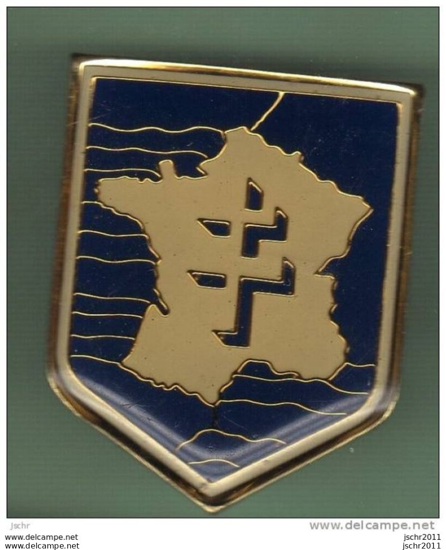 CARTE DE FRANCE ET CROIX DE LORRAINE *** WW03 - Militaria