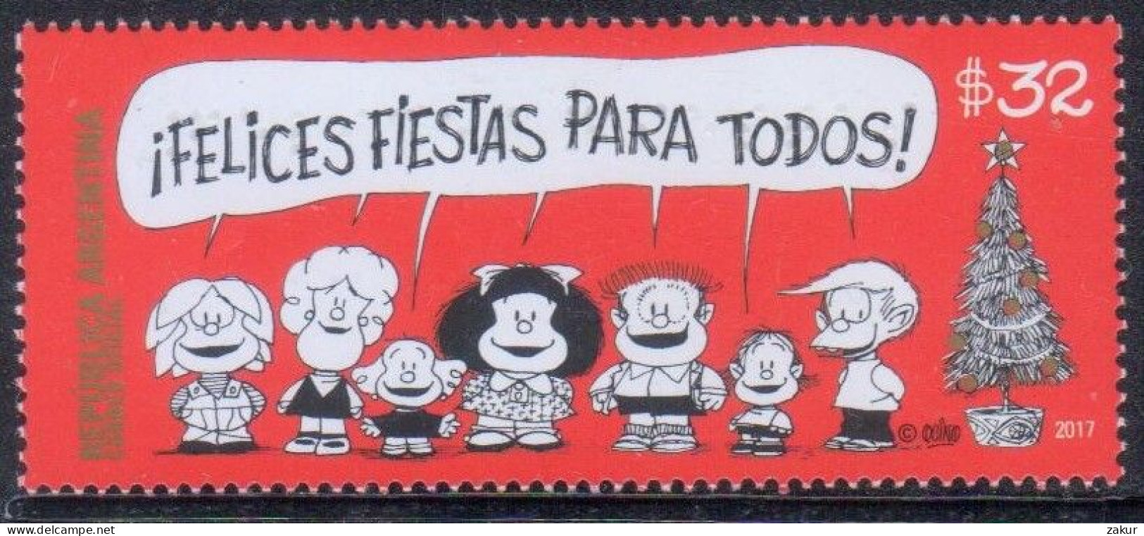 Argentina 2017 - Mafalda - Navidad - Ongebruikt