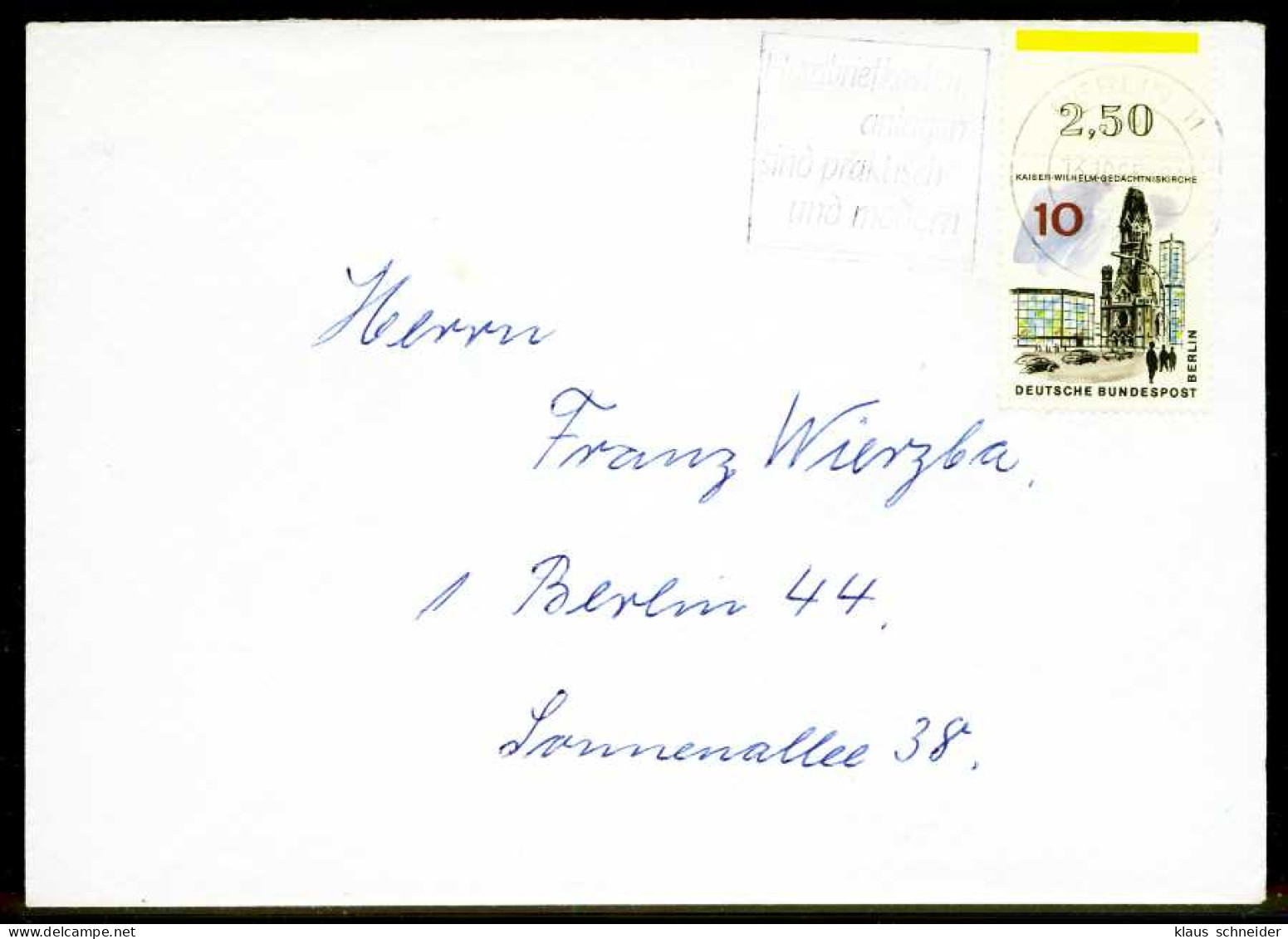 BERLIN 1965 Nr 254 BRIEF EF X1F62E6 - Covers & Documents