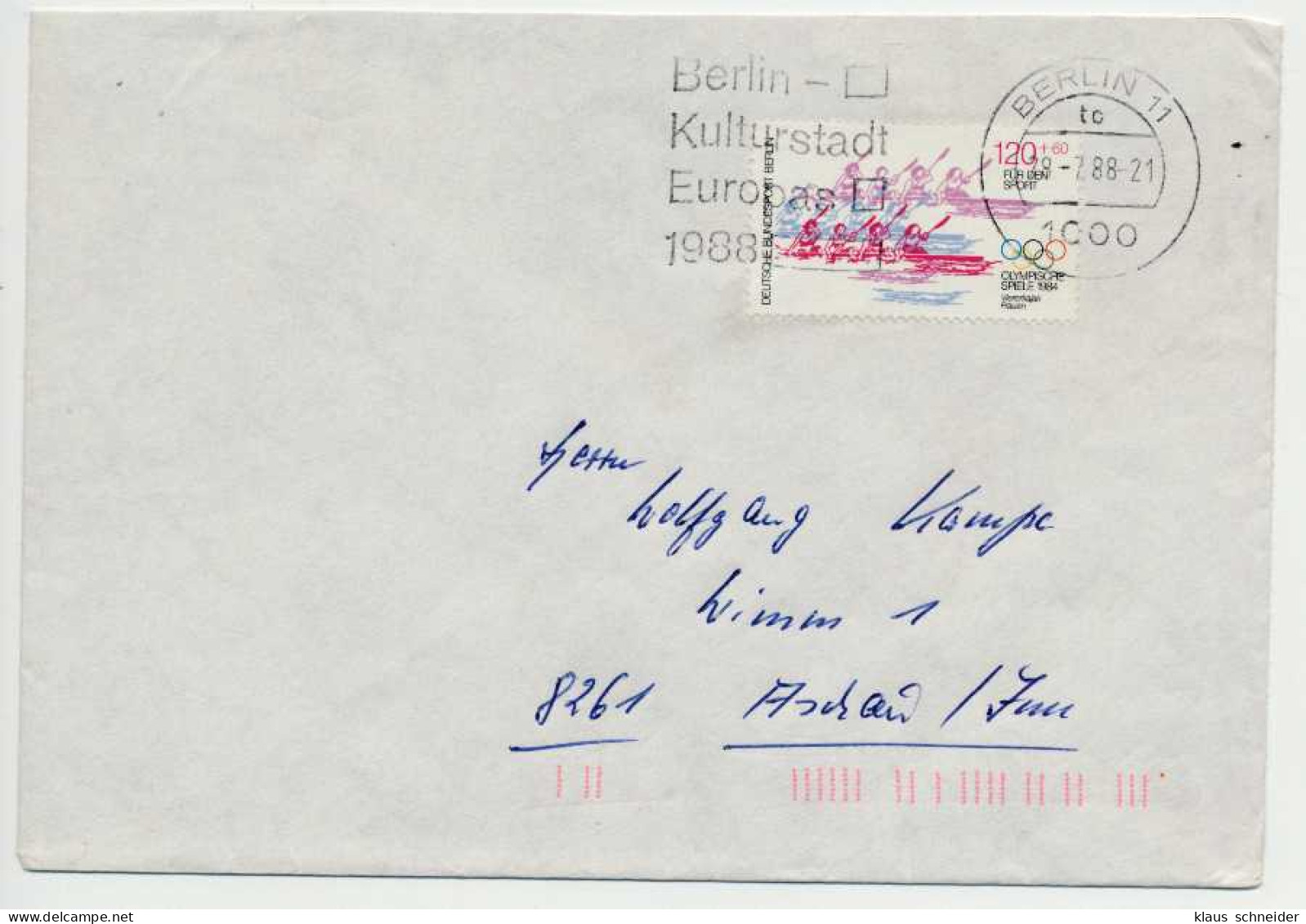 BERLIN 1984 Nr 718 BRIEF EF X5C7F8A - Lettres & Documents