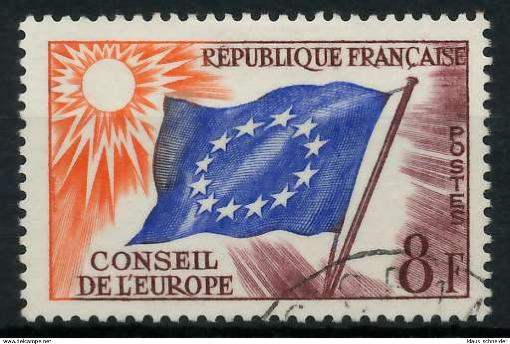 FRANKREICH DIENSTMARKEN EUROPARAT Nr 2 Gestempelt X05B1FE - Used