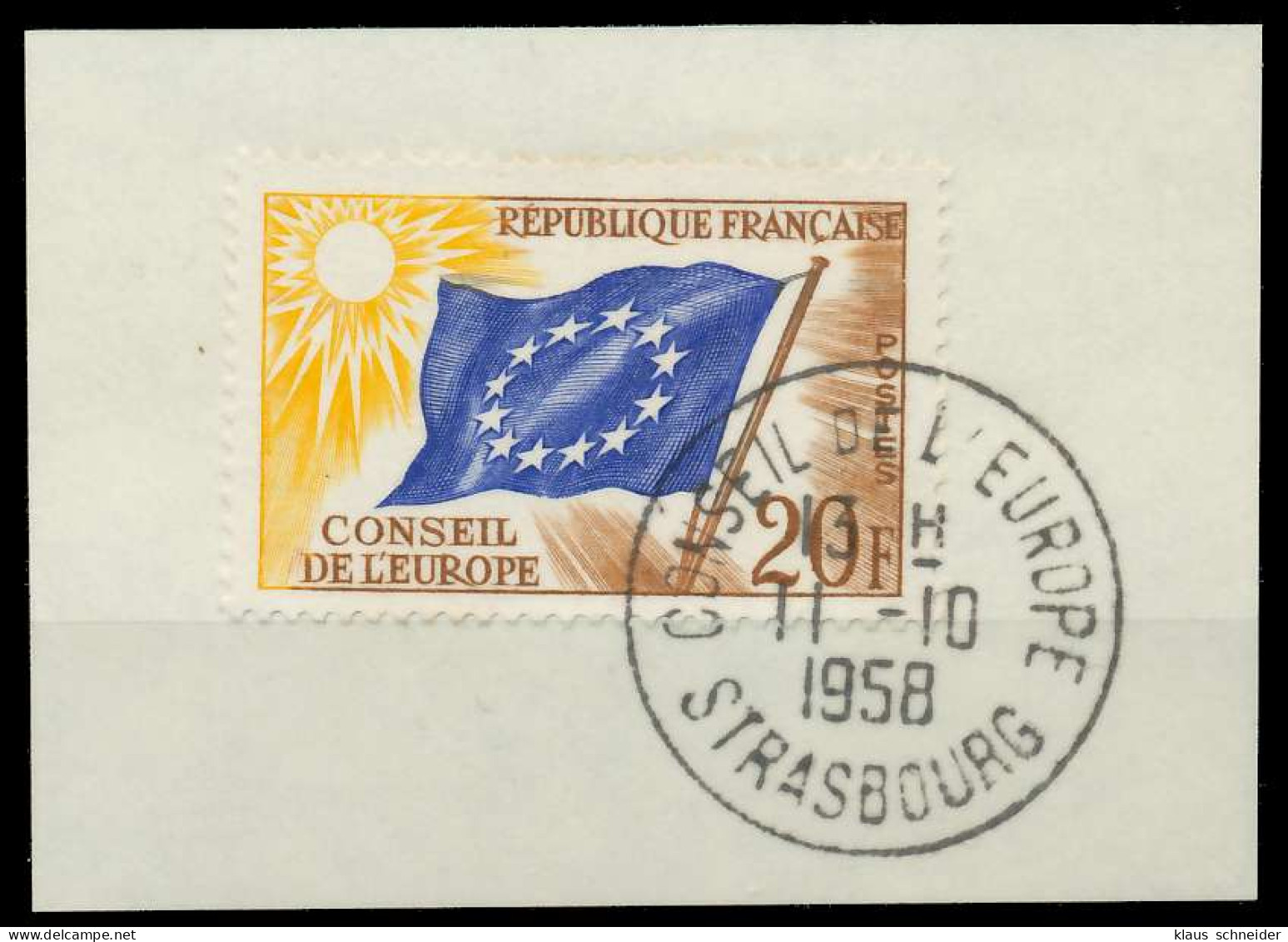 FRANKREICH DIENSTMARKEN EUROPARAT Nr 3 Zentrisch Gestempelt X05B25A - Used