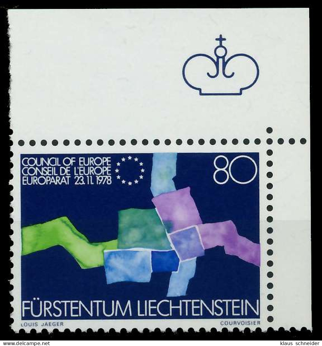 LIECHTENSTEIN 1979 Nr 729 Postfrisch ECKE-ORE X075AF6 - Nuevos