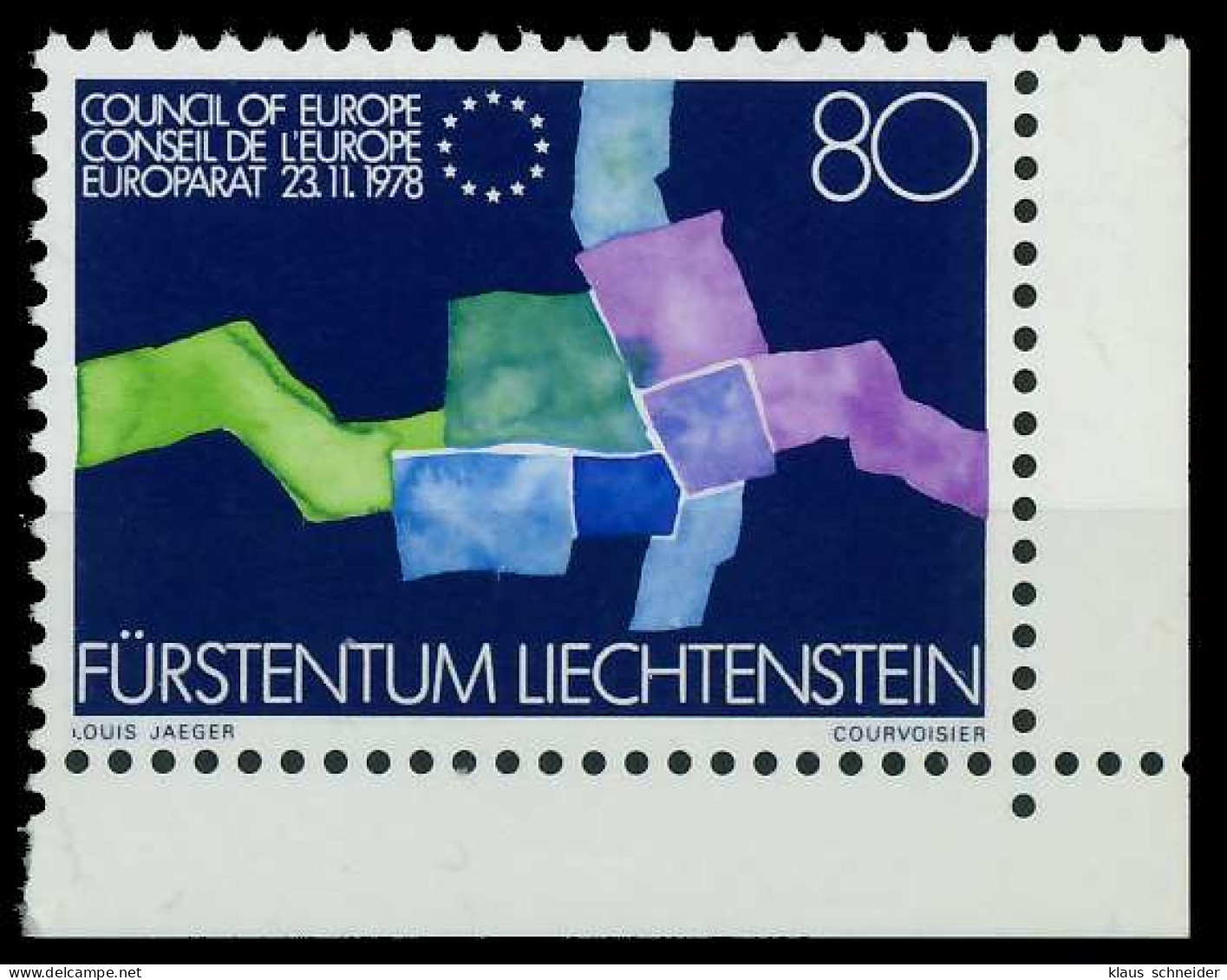LIECHTENSTEIN 1979 Nr 729 Postfrisch ECKE-URE X075AFA - Unused Stamps