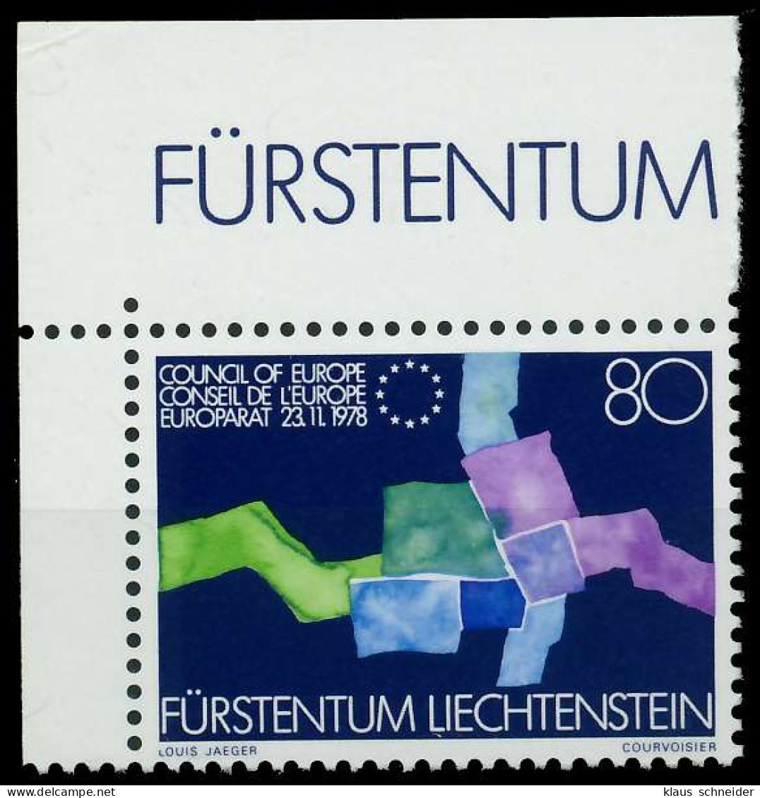 LIECHTENSTEIN 1979 Nr 729 Postfrisch ECKE-OLI X075B02 - Unused Stamps