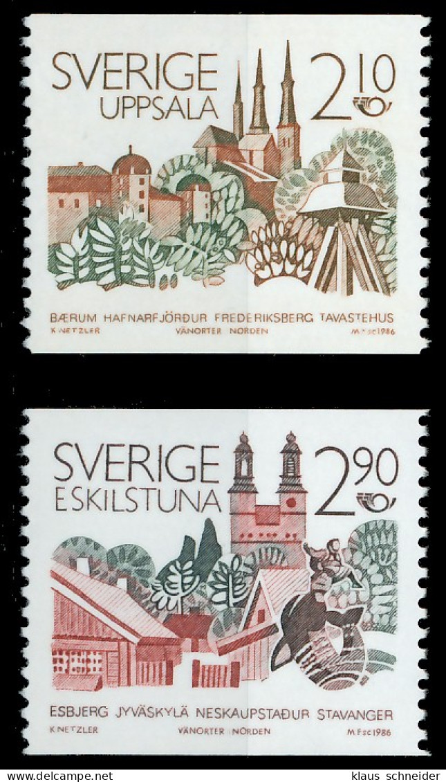 SCHWEDEN 1986 Nr 1395-1396 Postfrisch SB04936 - Unused Stamps