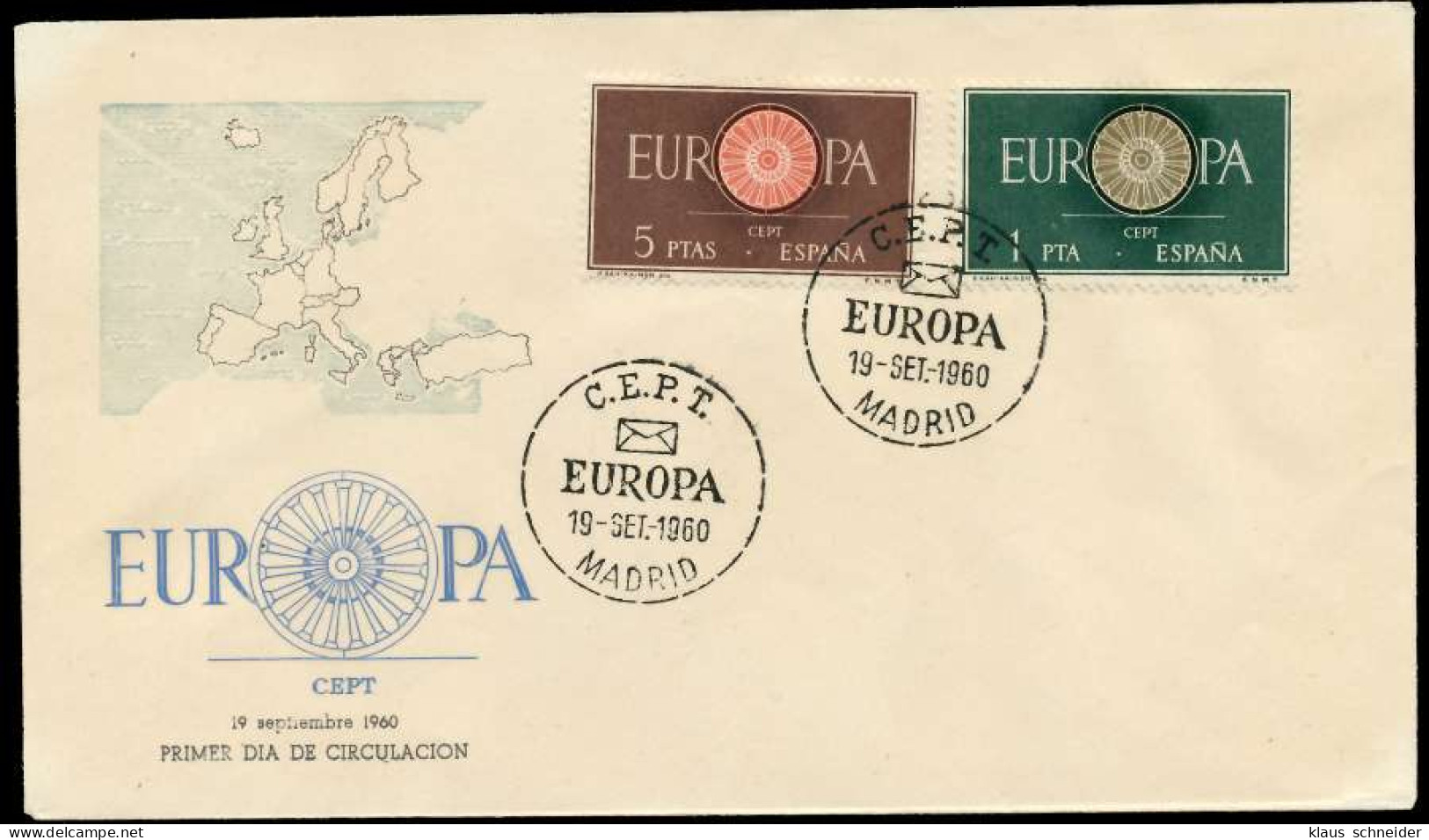 SPANIEN 1960 Nr 1189-1190 BRIEF FDC X0894CA - Covers & Documents