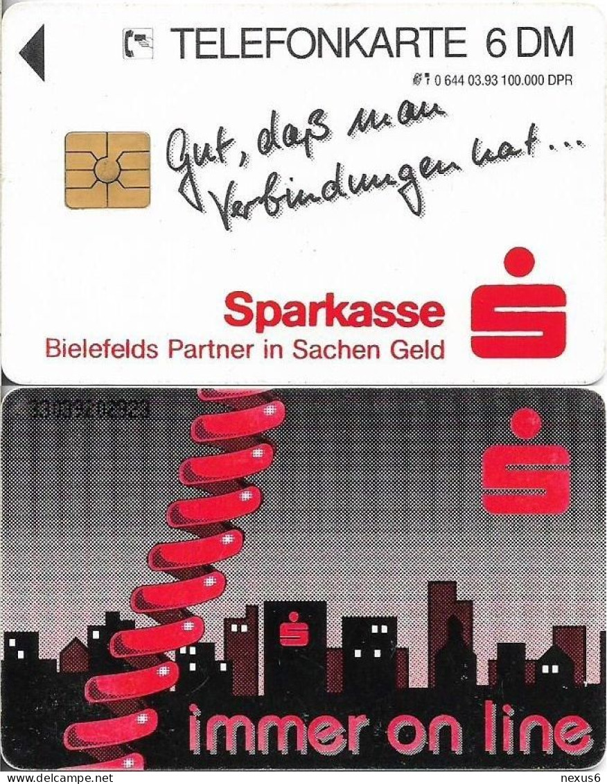 Germany - Sparkasse Buildings (Overpint 'Sparkasse Bielefeld') - O 0644 - 03.1993, 6DM, Used - O-Series: Kundenserie Vom Sammlerservice Ausgeschlossen