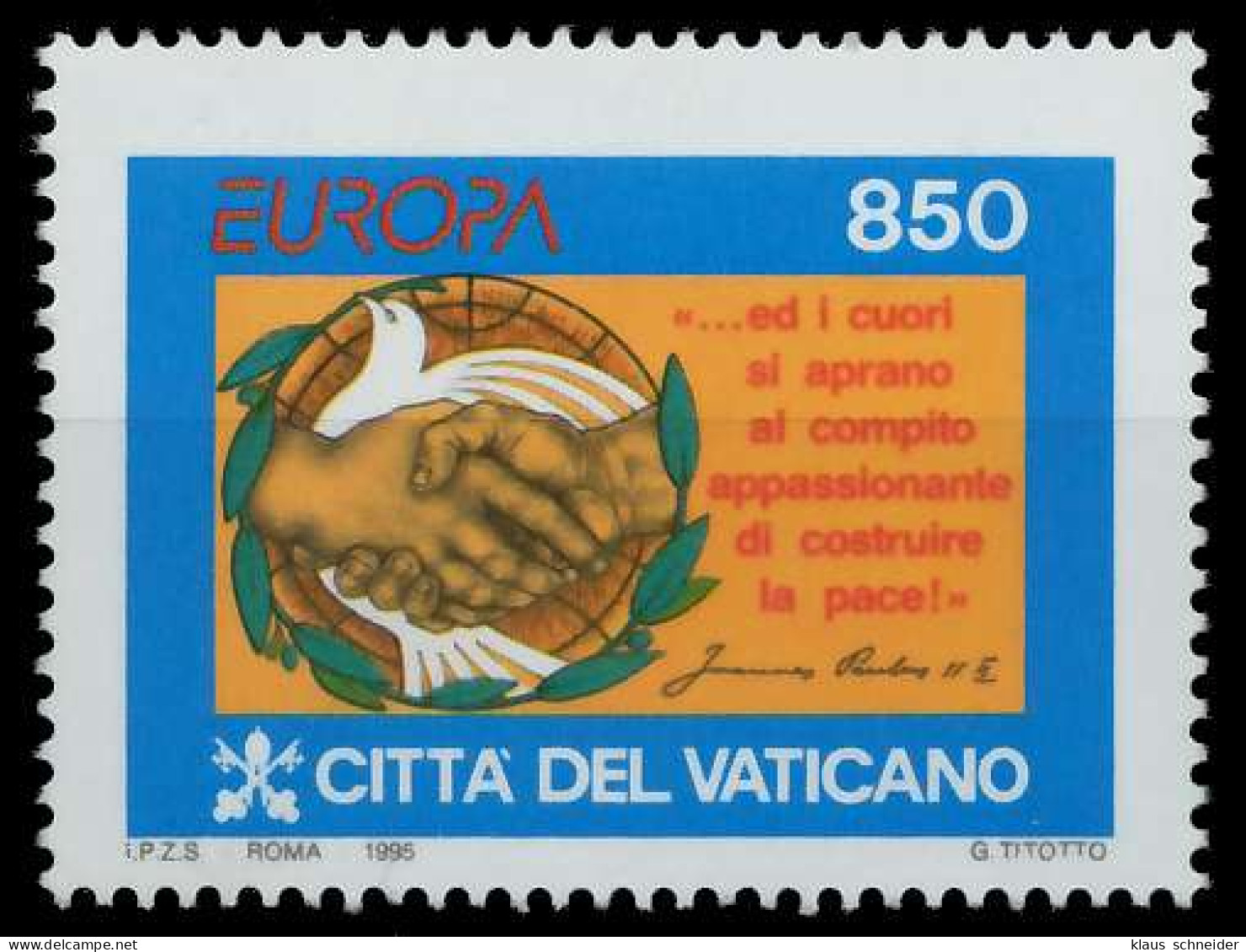VATIKAN 1995 Nr 1142 Postfrisch X08ECD6 - Unused Stamps