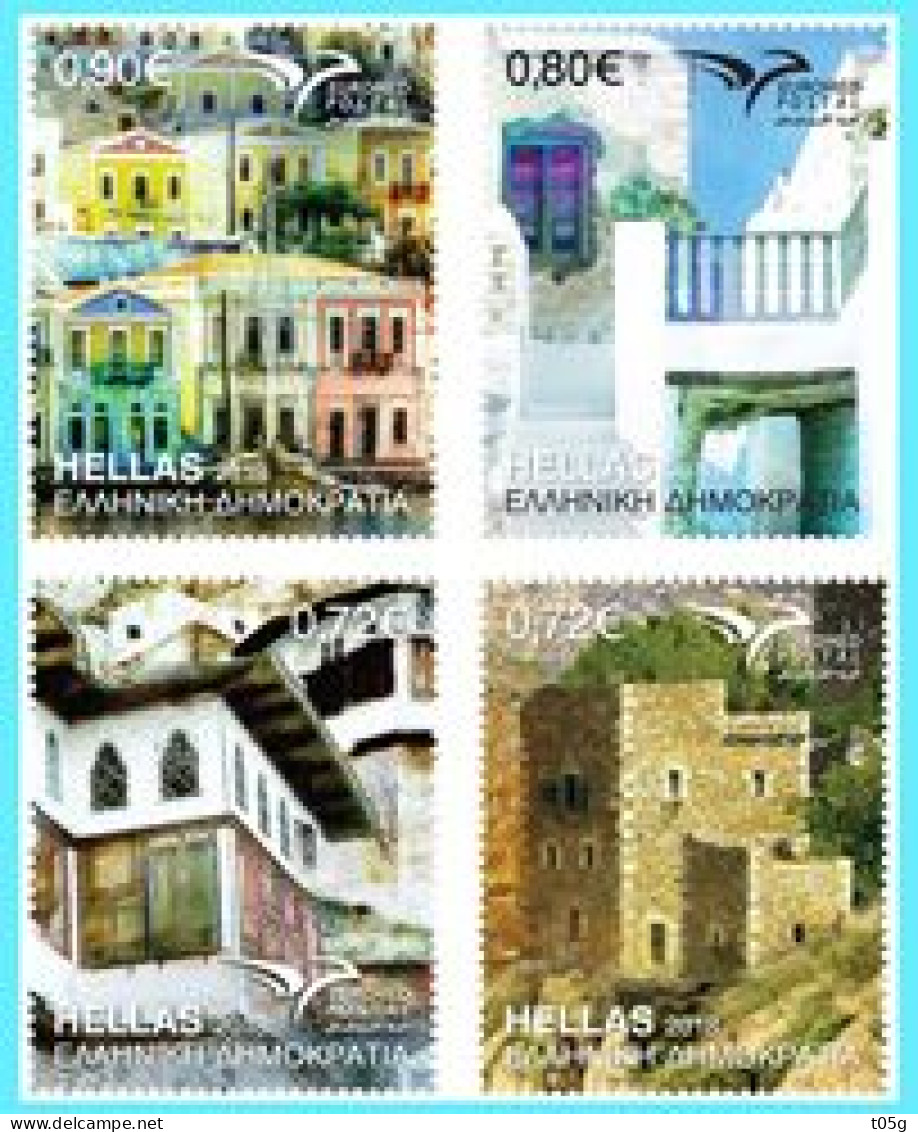 GREECE- GRECE - HELLAS 2018 : EUROMED Houses Compl Set MNH** - Unused Stamps