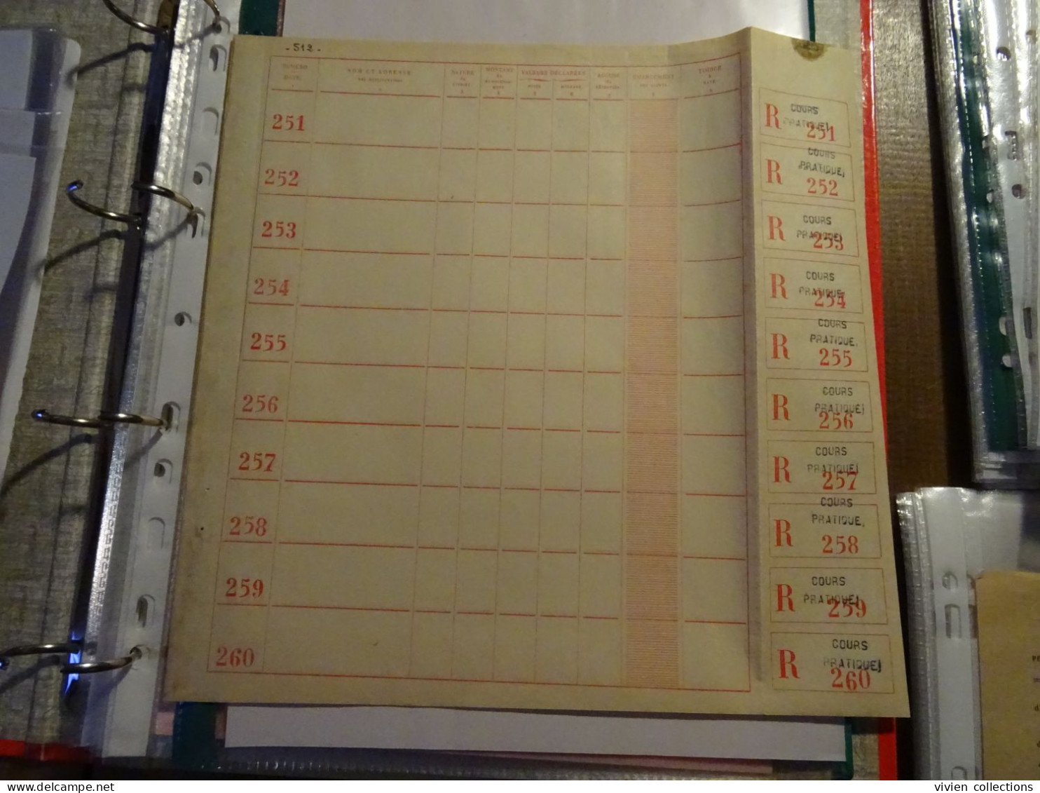 France Cours Pratique D'instruction Orléans 1954 Planche Vierge De 10 étiquette De Recommandations Valeurs Déclarées - Corsi Di Istruzione