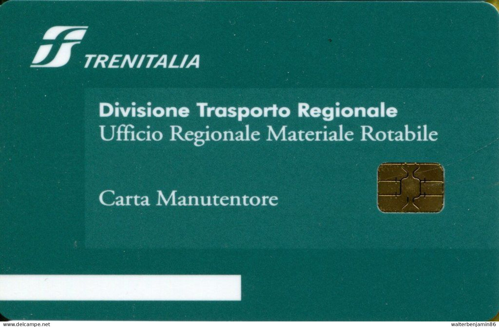 SCHEDA USI SPECIALI PROTOTIPO TRENITALIA MANUTENTORE BADGE CON CHIP - Altri & Non Classificati