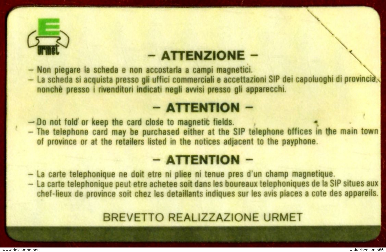 G P 63 C&C 1078 SCHEDA TELEFONICHA NUOVA MAGNETIZZATA URMET BIANCA 10.000 L - Special Uses