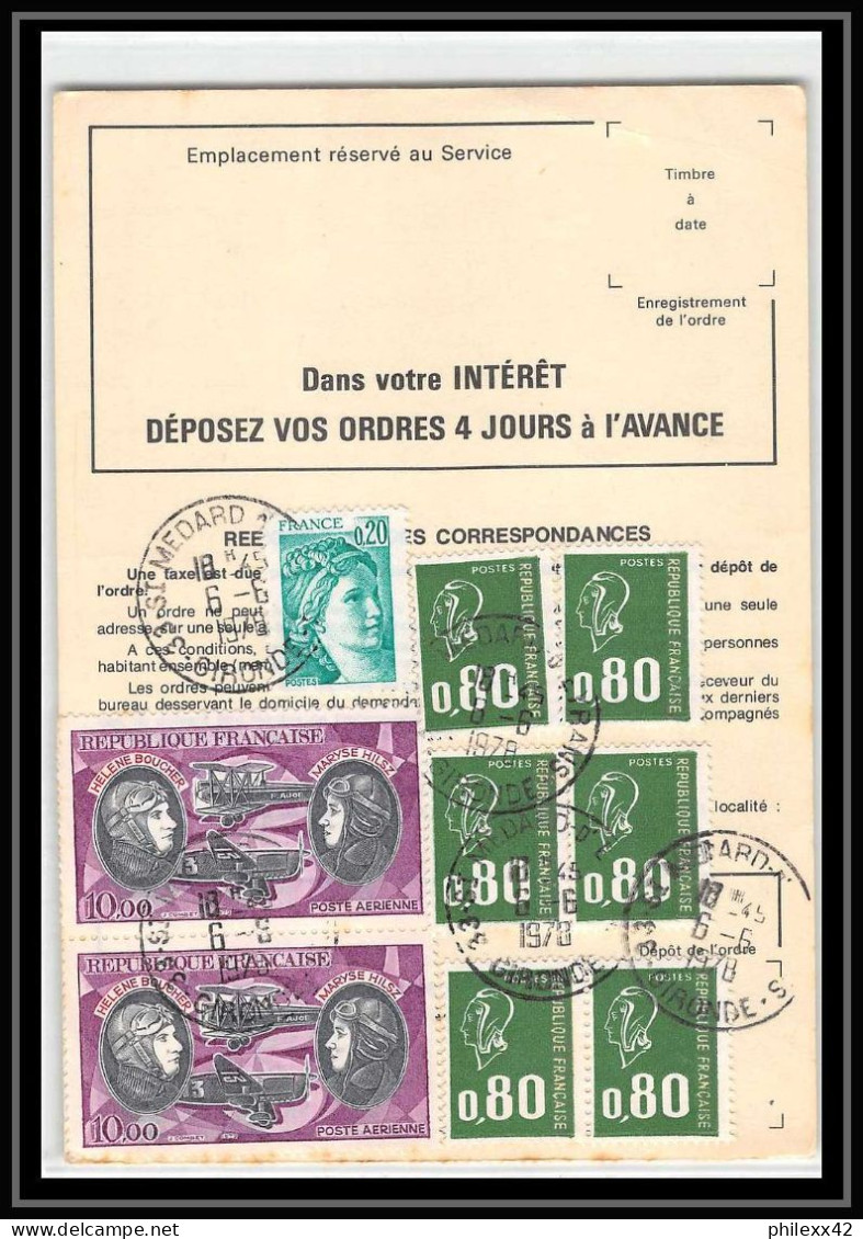 50488 St Medard Gironde Marianne De Bequet Ordre Reexpedition Temporaire France - Covers & Documents