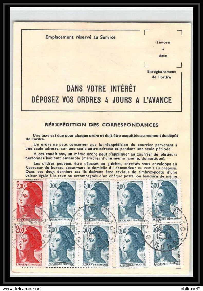 50459 Cadaujac Gironde Liberté Ordre Reexpedition Temporaire France - Covers & Documents