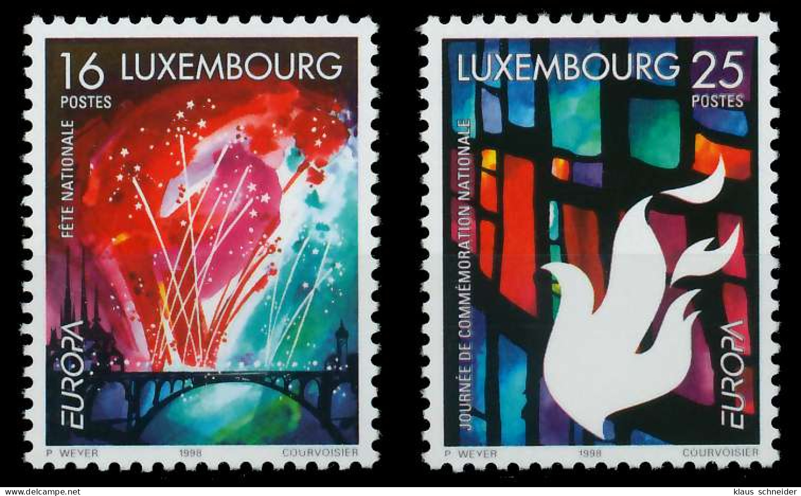 LUXEMBURG 1998 Nr 1451-1452 Postfrisch X0B4AAA - Unused Stamps