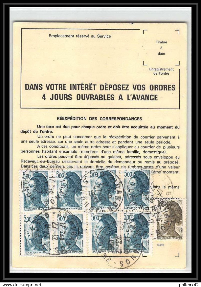 50419 Biganos Gironde Liberté Ordre Reexpedition Temporaire France - 1982-1990 Liberty Of Gandon