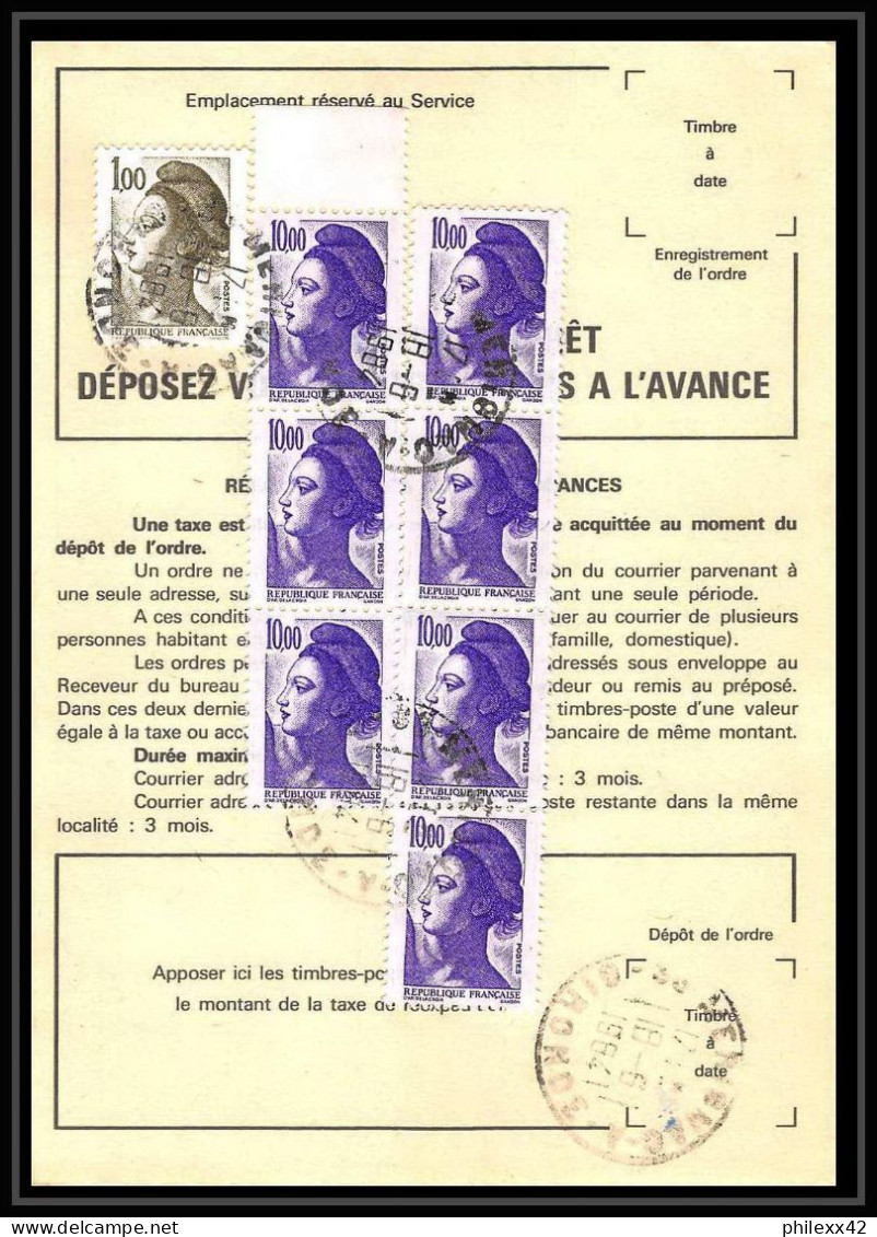 50383 Merignac Gironde Liberté Ordre Reexpedition Temporaire France - 1982-1990 Liberté De Gandon