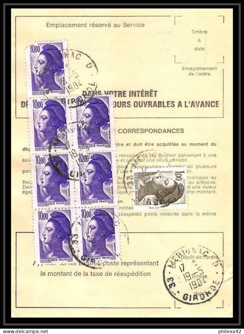 50381 Merignac Gironde Liberté Ordre Reexpedition Temporaire France - 1982-1990 Liberté (Gandon)