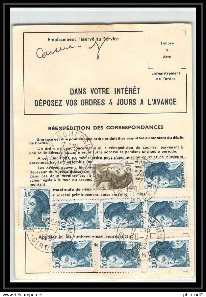 50367 Marcheprime Gironde Liberté Ordre Reexpedition Temporaire France - 1982-1990 Liberty Of Gandon