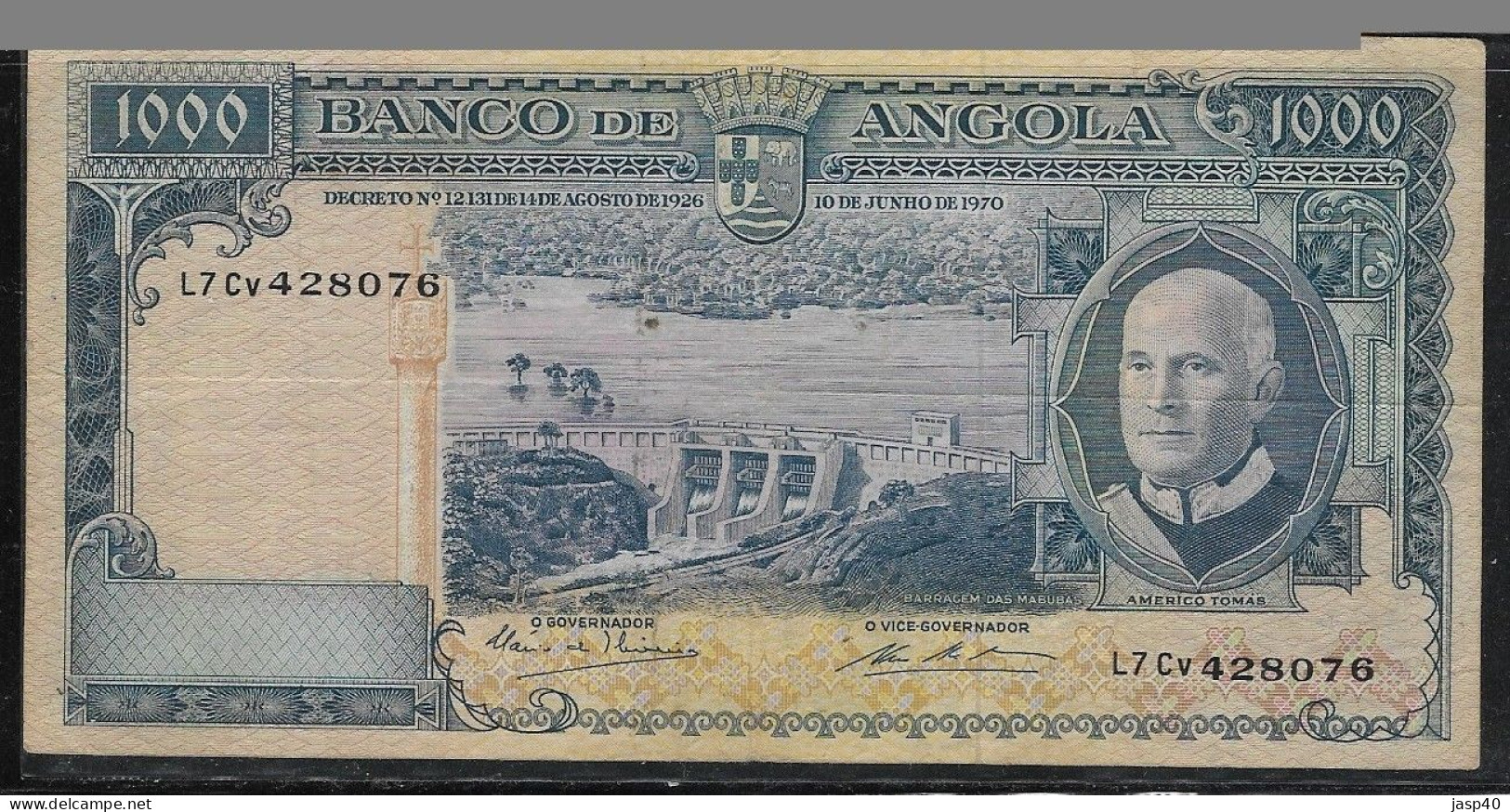 ANGOLA - 1000 ESCUDOS DE 1970 - Angola