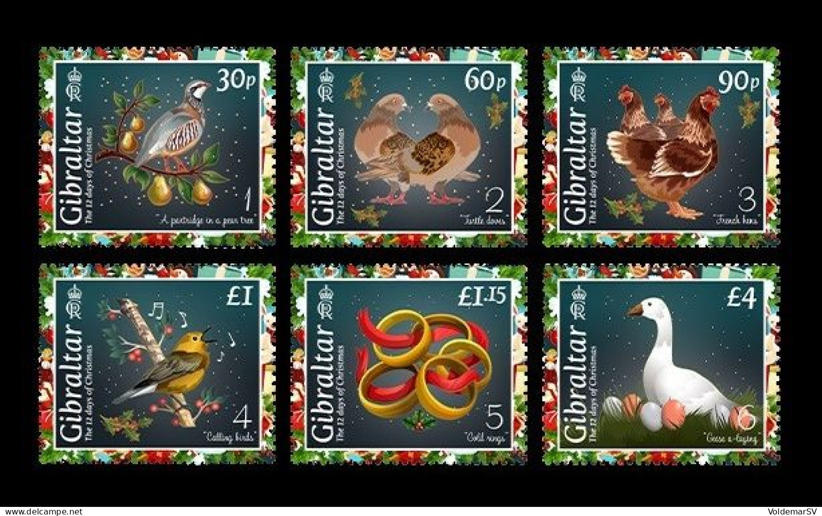 Gibraltar 2022 Mih. 2064/69 12 Days Of Christmas MNH ** - Gibraltar